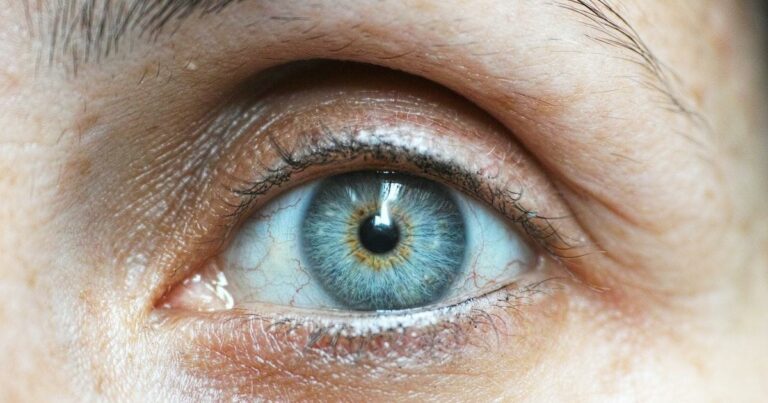 Close-up of a person’s left eye